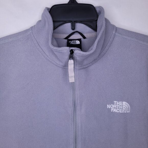 The North Face Fleece Jacket Mens Small Gray 1/4 Zip Hiking Outdoor - Picture 2 of 11